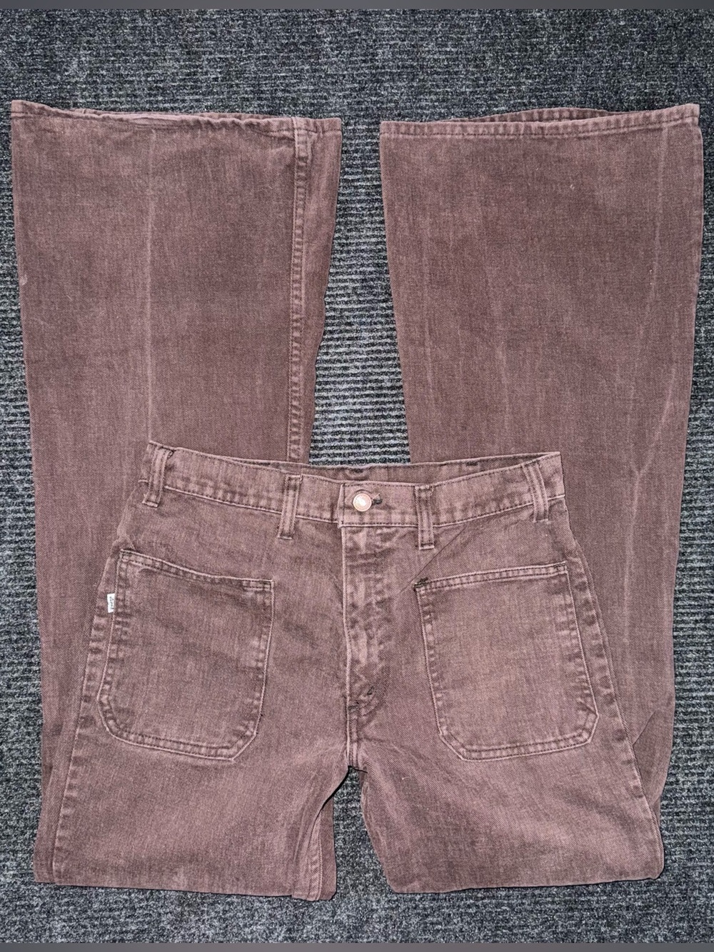 RARE VTG 70s Levis 784 White Tab Big Bell Bottom Flare Soft Denim Talon 30 x 33